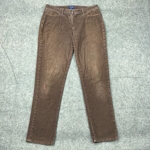 Pendleton Pants Womens 10 Brown Corduroy Straight‎ Leg Stretch Cotton Casual Y2K